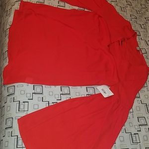 Brand New! Red-Orange Bell-bottom Blouse